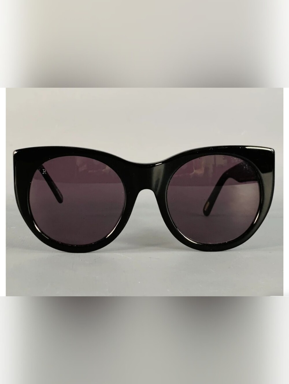 RAEN Durante Black Acetate Round Cat Eye Polarized Sunglasses